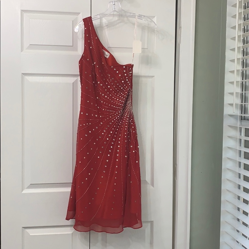 Red cocktail dress